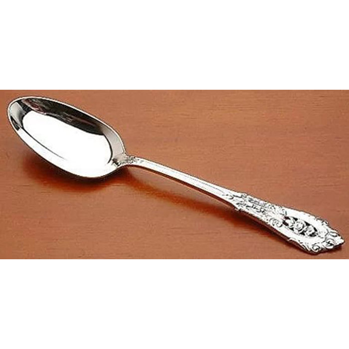 Home & Living Sterling Silver Small Fancy Serving Spoon Roses Home & Living Kitchen & Dining